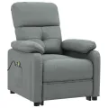Fauteuil électrique de massage Gris foncé Tissu
