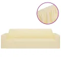 Housse extensible de canapé 3 places Crème Jersey de polyester