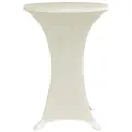 Housses élastiques de table Ø 80 cm Crème 4 pcs