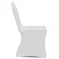 Housse blanche extensible pour chaise 6 pièces