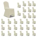 Housses élastiques de chaise Crème 30 pcs