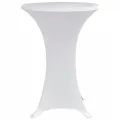 Housses élastiques de table Ø 70 cm Blanc 4 pcs