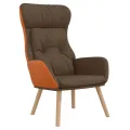 Chaise de relaxation Marron Tissu et PVC