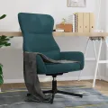 Chaise de relaxation Bleu Velours