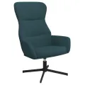 Chaise de relaxation Bleu Velours
