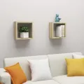 Étagères cube murales 2 pcs chêne sonoma 30x15x30 cm