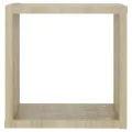 Étagères cube murales 2 pcs chêne sonoma 30x15x30 cm