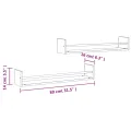 Étagères murales avec barres 2 pcs chêne sonoma 80x16x14 cm