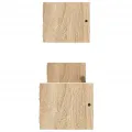 Étagères murales avec barres 2 pcs chêne sonoma 60x16x14 cm