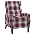 Fauteuil de massage inclinable Rouge Tissu