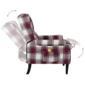 Fauteuil de massage inclinable Rouge Tissu