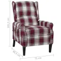 Fauteuil de massage inclinable Rouge Tissu