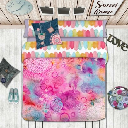 Bettbezug-Set Lois FESTIVAL P. Violett Einzelmatratze 150 x 230 cm 3 S 2