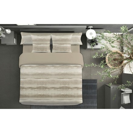 Bettbezug-Set Pierre Cardin NINA Braun Einzelmatratze 3 Stücke 2