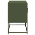 Meuble TV vert olive 68x39x60,5 cm acier