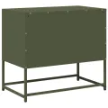 Meuble TV vert olive 68x39x60,5 cm acier