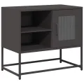 Meuble TV noir 68x39x60,5 cm acier