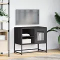 Meuble TV noir 68x39x60,5 cm acier