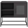 Meuble TV noir 68x39x60,5 cm acier