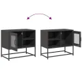 Meuble TV noir 68x39x60,5 cm acier