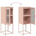 Buffet rose 36x39x107 cm acier laminé à froid