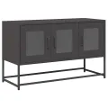Meuble TV noir 100,5x39x60,5 cm acier laminé à froid