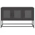 Meuble TV noir 100,5x39x60,5 cm acier laminé à froid