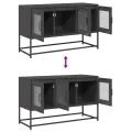 Meuble TV noir 100,5x39x60,5 cm acier laminé à froid