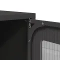 Meuble TV noir 100,5x39x60,5 cm acier laminé à froid