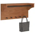 Porte-manteau mural SANDNES 87x30x42 cm bois massif pin