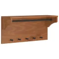 Porte-manteau mural SANDNES 87x30x42 cm bois massif pin