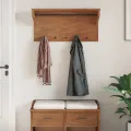 Porte-manteau mural SANDNES 87x30x42 cm bois massif pin