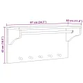 Porte-manteau mural SANDNES 87x30x42 cm bois massif pin