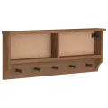 Porte-manteau mural SANDNES 87x12x35 cm bois massif pin