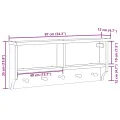 Porte-manteau mural SANDNES 87x12x35 cm bois massif pin