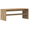 Meuble TV chêne artisanal 100x40x40 cm bois d'ingénierie