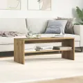 Meuble TV chêne artisanal 100x40x40 cm bois d'ingénierie