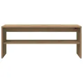 Meuble TV chêne artisanal 100x40x40 cm bois d'ingénierie