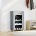 Meuble à chaussures gris 60,5x30x97 cm tissu non tissé
