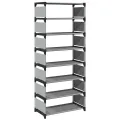 Étagère à chaussures 8 niveaux gris 54x28x124cm tissu non-tissé