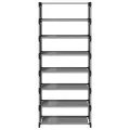 Étagère à chaussures 8 niveaux gris 54x28x124cm tissu non-tissé