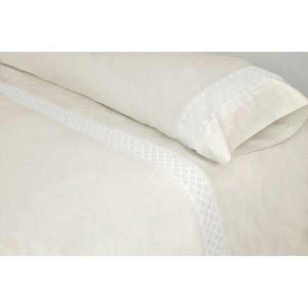 Parure de couette Pierre Cardin ELISA Beige Ivoire 3 Pièces 2