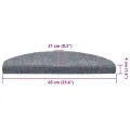 Tapis d'escalier auto-adhésifs 30 pcs gris clair 65x21x4 cm