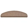 Tapis d'escalier autocollant 30 pcs crème 65x21x4 cm