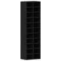 Armoire à chaussures chêne noir 54x34x183 cm bois d'ingénierie