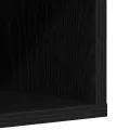 Armoire à chaussures chêne noir 54x34x183 cm bois d'ingénierie
