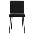 Chaises à manger lot de 2 Noir Velours