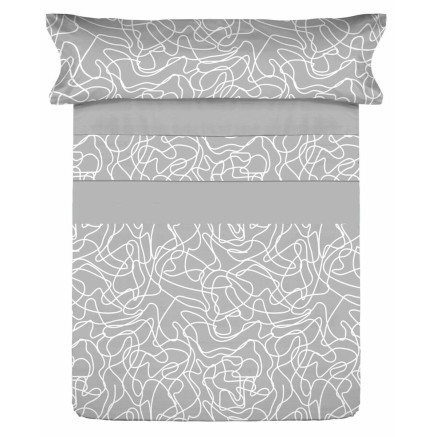 Set di Lenzuola Tejidos Reina Azzurro Matrimoniale 2