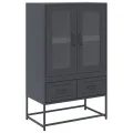 Buffet haut anthracite 68x39x111,5 cm acier