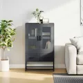 Buffet haut anthracite 68x39x111,5 cm acier